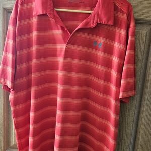 Under Armour Red Polo Shirt with Striking Design